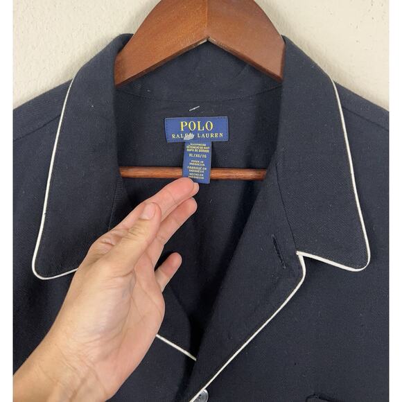 Polo Ralph Lauren Men’s Black Pajama Shirt XL Sleepwear Button Front Cotton - Picture 6 of 11